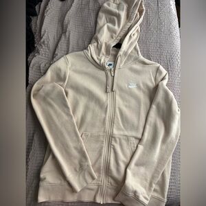 Nike Beige Full-Zip Hoodie